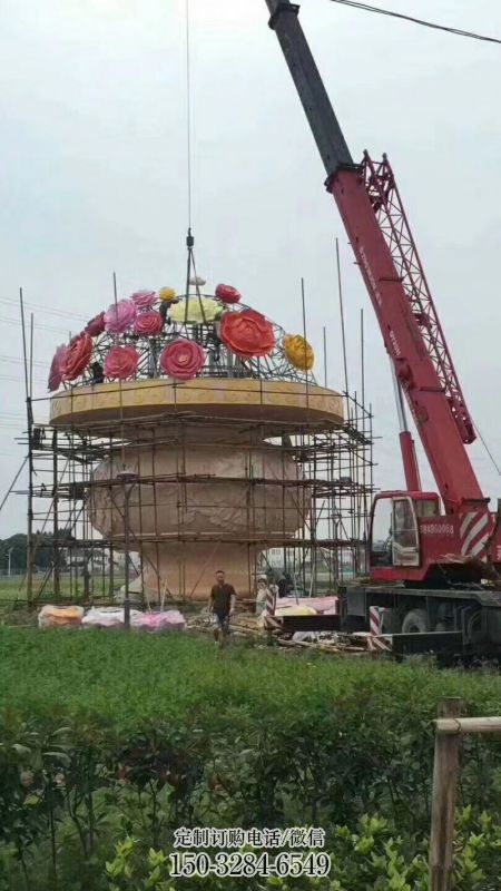 主题花篮雕塑制作,村标概念,锻钢公园花篮雕塑专供 主题花篮雕塑制作,村标概念,锻钢公园花篮雕塑专供